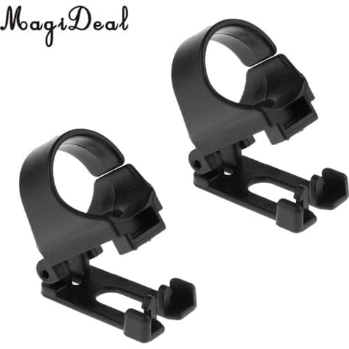 2 Pieces Durable Scuba Dive Universal Plastic Clip Snorkel Keeper Retainer Replacement Snorkeling Equipment (Black)