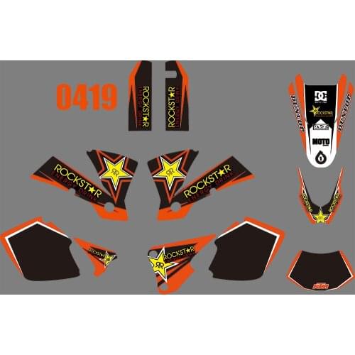3M 0419 Motorcycle Team Graphic & Backgrounds Decal Stiker Kits for KTM EXC 2003