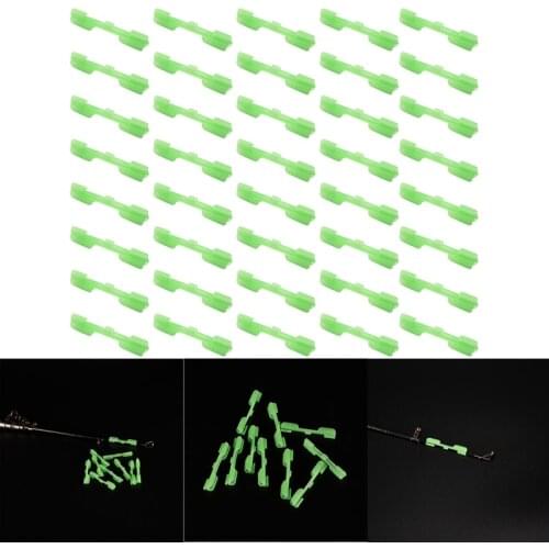 40 PCS Light Stick Clip on Holder Fit Rod Tip Night Fishing Fluorescent Glow Sticks Light Stick Clip Fishing Rod