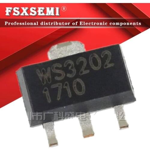 5pcs WS3202 SOT-89 WS3202K-3/TR SOT89 SOT WS3202K WS3202K-3 Over voltage and over current protection IC