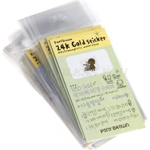 50PCS Korea Cartoon Anti-radiation Gold-plated Mobile Cell Phone Camera Stickers Drop Shipping