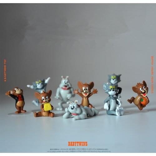 9piece 3-4cm very small the cute mouse Jerry figure collection toys Decorations DIY Materials