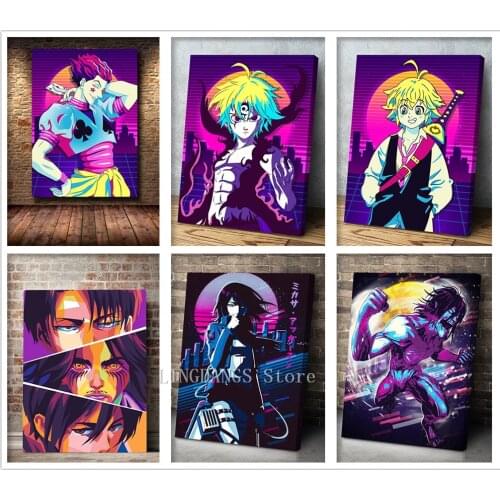 Anime Manga Modular Attack On Titan Hisoka Morow 5D DIY Diamond Painting Cartoon Diamond Mosaic Cross Stitch Art Home Decor Gift