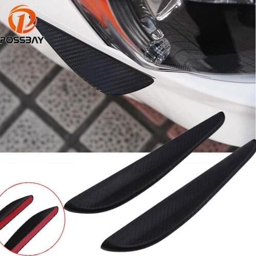 POSSBAY Car Front Rear Bumper Protection Sticker Anti-scratch Coche Corner Protector Strip Door Rubber Guard Strip Stickers