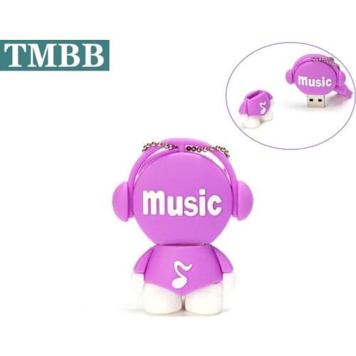 BiNFUL Cartoon Musician Doll Model Pen drive USB flash drive Pendrive 4gb 8g 16g 32g 64G 128GB usb 2.0 flash memory stick u disk