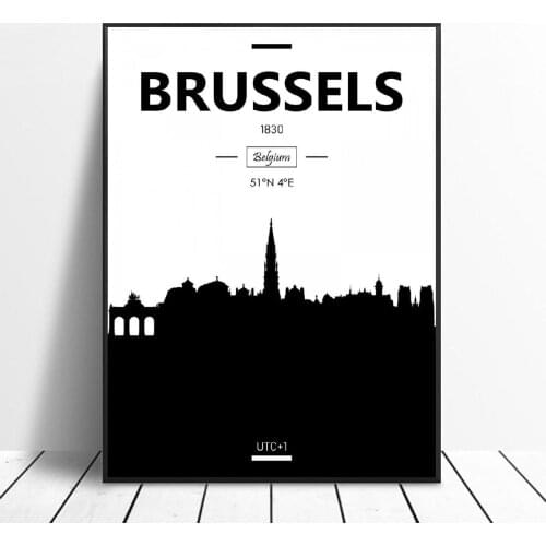 Brussels Canvas Painting Wall Art Pictures Prints Home Decor Wall Poster Decoration for living Room