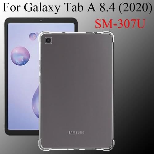 Tablet case for Samsung Galaxy Tab A 8.4" 2020 Silicone soft shell TPU Airbag cover Transparent protection capa for SM-T307U (V)