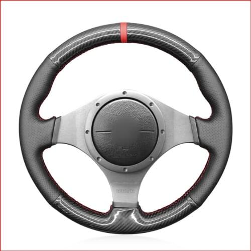 MEWANT PU Carbon Fiber Steering Wheel Cover for Mitsubishi Lancer Evolution 8 VIII Lancer Evolution 9 IX