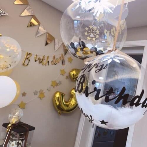 1 Black Gold Balloon Sticker Birthday Party Decoration Birthday Balloon Sticker Set Suitable for 18 Inch 24 Inch Balloon Toys