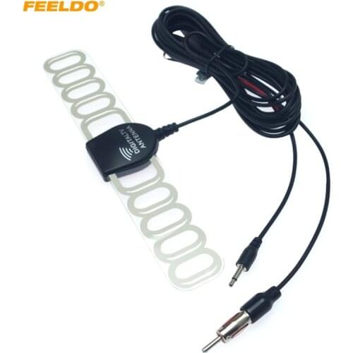 FEELDO Car 2IN1 TV/FM TV Antenna Radio Antenna With Amplifier Booster #892