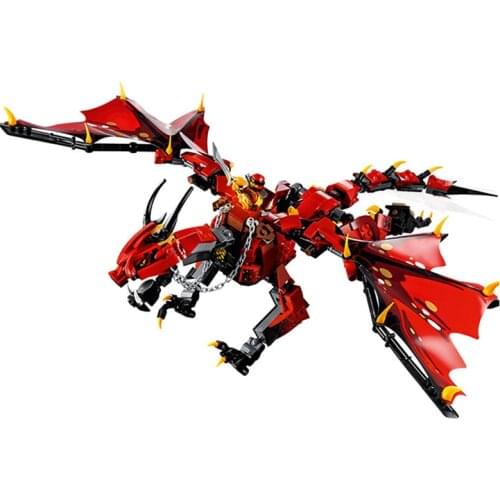 Movies Flame Spys Red Dragon Compatible 70653 Firstbourne Building Blocks Bricks Toys Christmas Gifts with figures