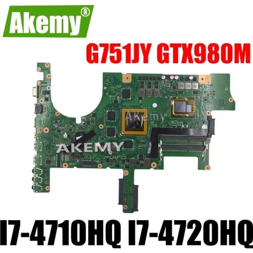 G751JY Motherboard For Asus G751 G751J G751JY G751JT Laptop motherboard Mainboard I7-4710HQ I7-4720HQ GTX980M 4GB