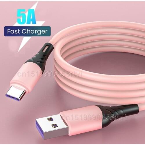 5A Type C Cable USB C Fast Charging Mobile phone charging Data Cable Transmission Line For Samsung S20 Huawei P40 Pro Xiaomi