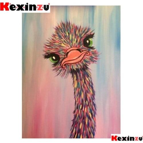 Kexinzu 5d diy Diamond Painting kit Animal ostrich Cross stitch Diamond Embroidery 3d DIY 5D Diamond Home decoration gift