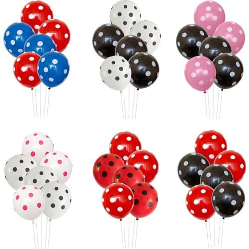 10pcs 12inch Latex Colorful Red Orange Blue Pink Polka Dot Balloons Birthday Party Decorations Kids Globos Inflatable Air Balls