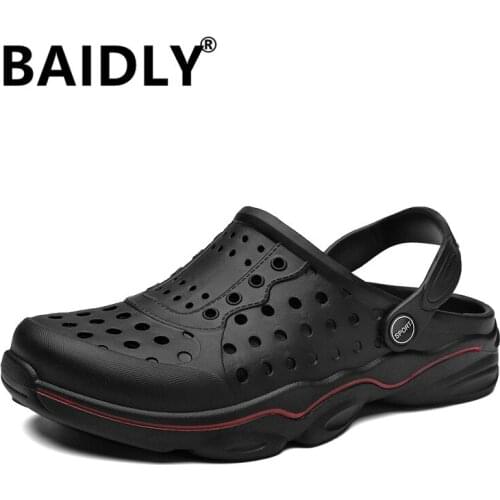 Summer Men Slippers Massage Clogs Outdoor Garden Shoes Male Pool Sandals Bathroom Flip Flops Mules Beach Sandals Sandalia