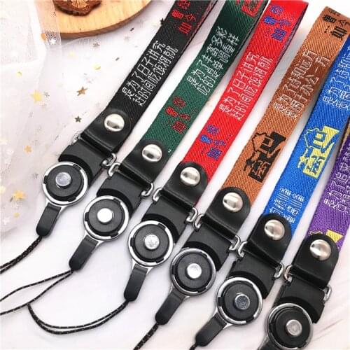 Fashion personality Lanyard Wrist Strap for id card Holders with black Lanyards For Phone USB Flash Drives Keys keycord keychain