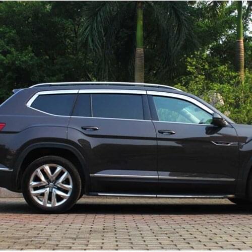 Brand New 1 Set Windows Chrome Vent Visors Rain Guard Sun Shield Deflectors For Volkswagen Teramont 2017-2019