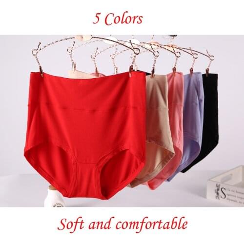 New Fashion Womens Plus Size Modal Panties Full Coverage Ladies Briefs Underwears