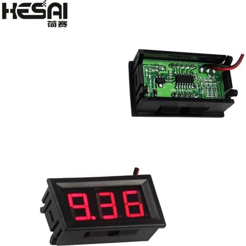 DC4.5V-30V 2 Cables 0.56inch LED Digital Voltmeter With Reverse Connection Protection Voltmeter for Auto tools
