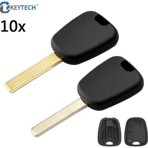 OkeyTech 10PCS/LOT Transponder Auto Car Key Cover Replacement Case for Peugeot for Citroen C2 Uncut HU83 Groove VA2 Blank Blade