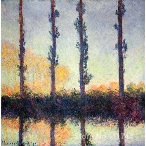 Online art gallery Poplars (Four Trees) Claude Monet Landscape paintings Hand painted High quality