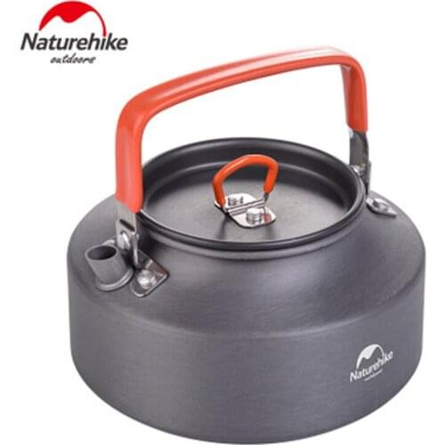 Naturehike Camping 1.1L/1.6L Cookware Portable Outdoor Lightweight Hard Alumina Teapot Tableware Safe Travel Picnic Equipment