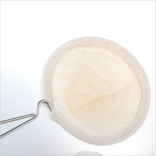1Pcs Reusable Coffee Filter Bag Stainless Steel Handle Flannel Cloth Strainer Dropping Pot Mesh Basket Tools