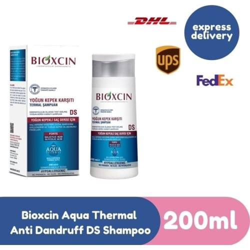 Bioxcin Aqua Thermal Intensive Anti Dandruff DS Shampoo All Hair Types, 200ml (DHL, UPS or FedEx) Express Delivery