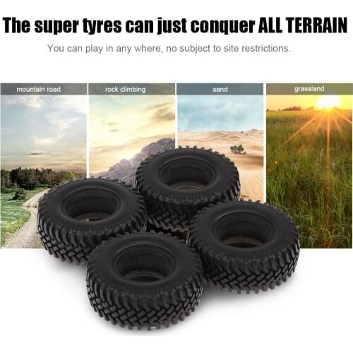 4PCS 100MM Rock Crawler Tyre for 1.9 Inch Wheel Rim1/10 Traxxas HSP Redcat RC4WD Tamiya RC Off-Road Car Accessories