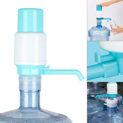 Universal Portable Hand Pressure Manual Dispenser Water Pump with Water Stop Valve and Detachable Water Inlet Pipe