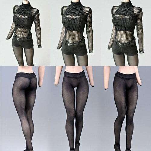 In Stock 1/6 Scale Sexy Female Mesh T-shirt See-through Top Clothes Model for 12" TBLeague Action Figure Body