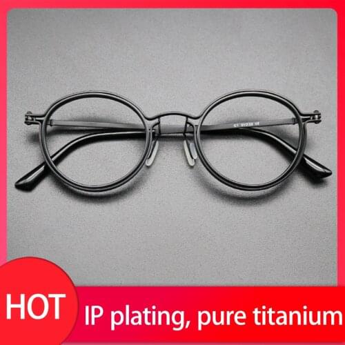 Vintage Handmade Acetate Round Glasses Frame Men Women Luxury Brand Retro Prescription Optical Myopia Eyeglasses Frame Eyewear