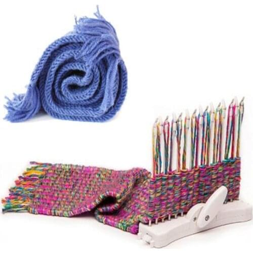 Scarf Knitting Machine Manual Scarves Weaving Loom Needles DIY Craft Wool Yarn Woven Knit Sewing Tool
