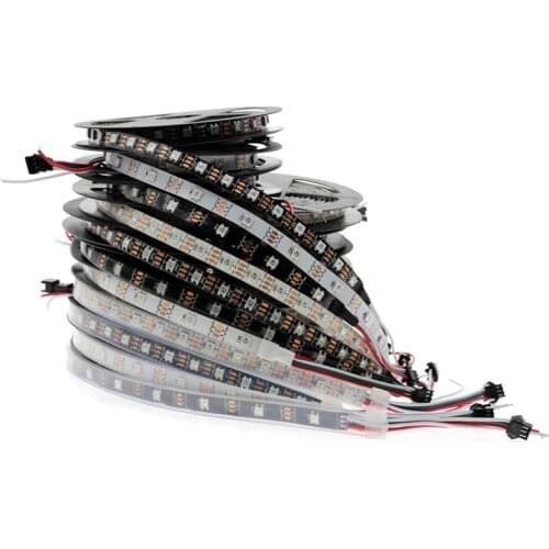 WS2812B LED Strip 5050 RGB Waterproof ledstrip ws2812 5M Programmable Dream full Color led strips 5v Flexible Ourdoor Decoration