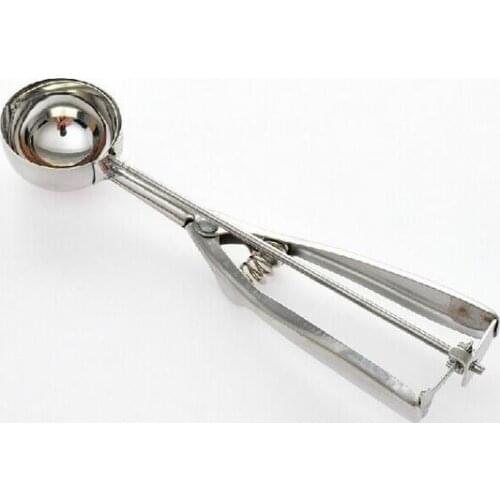 1PC Ice Cream Spoon Useful Stainless steel Ice Cream Scoop Cookies Dough Disher Spoon Watermelon Spoon OK 0279