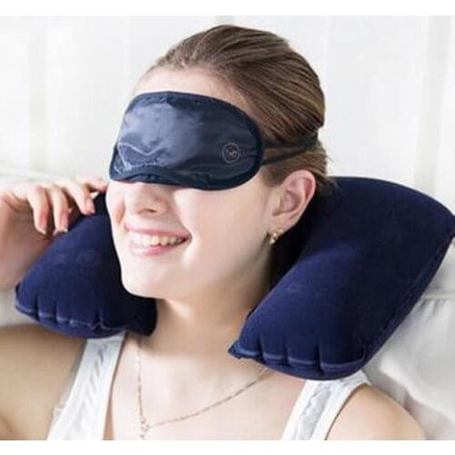 1PC U Shaped Travel Pillow Car Air Flight Inflatable Pillows Neck Support Headrest Cushion Soft Nursing Cushion 3 Colors
