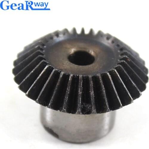 2pcs 1Module 30T Bevel Gear 1:1 Ratio 6/8/10/12mm Inner Bore 90 Degrees Metal Bevel Gear Drive 30Teeth Commutation Steel Gears