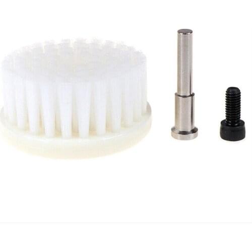 60mm White Soft Drill Powered Brush Head For Cleaning Car Carpet Bath Fabric New 3mm 6mm Steel Rod gadgets tools