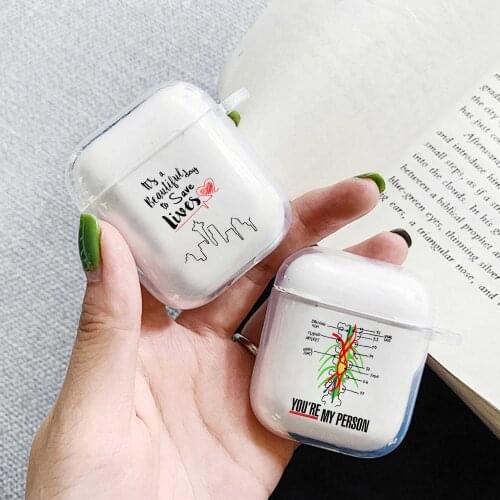 Greys Anatomy You are my person case For Apple Airpods 1 2 Wireless Earphone Airpod Cases Soft silicone TPU Transparent Cover
