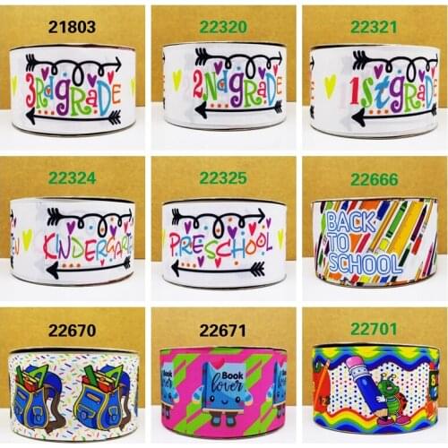 Free shipping 10 yards cartoon printed grosgrain ribbon 21803