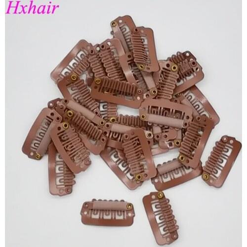 Freeshipping - 500pcs 24mm Wigs Snap Clips / Toupee Snap Clips for Hair Extension / Weft Hair Extensions