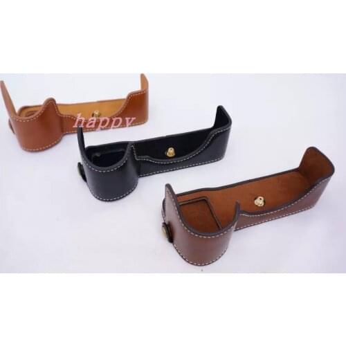 Pu Leather Case Bottom Opening Version Protective Half Body Cover Base For Sony A7 II / A7S II Digital Camera