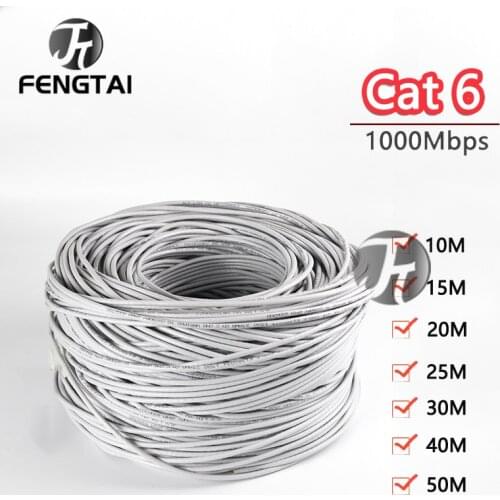 Cat6 Ethernet Cable Cat 6 Lan Cable RJ45 UTP Network Cable Cat 6 20m 15m 30m 40m 50m for Laptop Router RJ45 Internet Cable