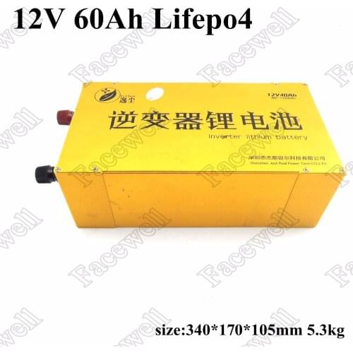 Brand power supply12v backup battery 60ah LiFePo4 pack electric bike laptop power bank 12v 60ah lifepo4 inverter lithium battery