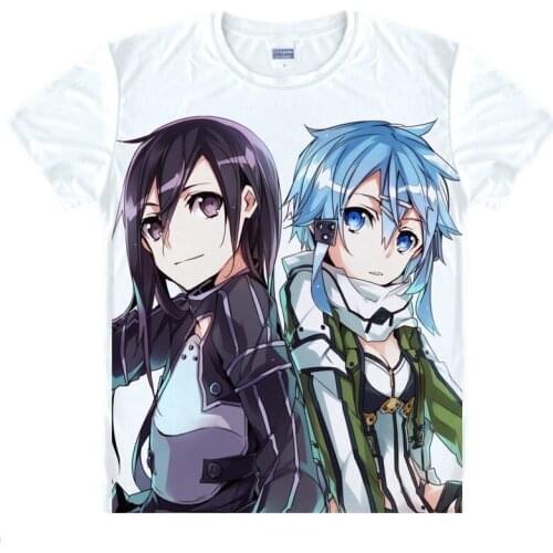 Sword Art Online SAO T-Shirt Asuna Yuuki Shirts Man t-shirts Anime Products cute women summer t-shirts Anime boys' cool shirts a