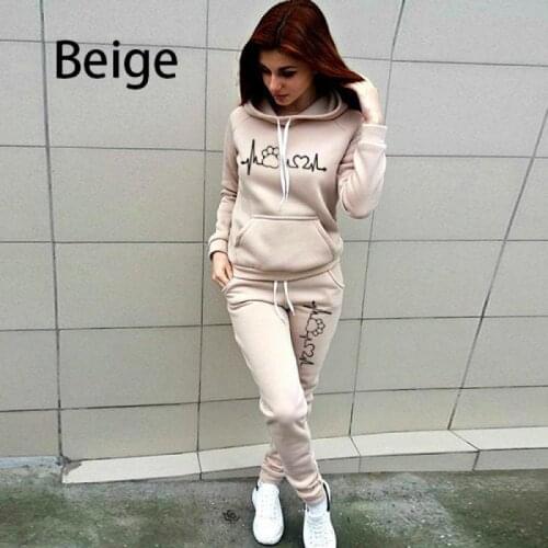 Two Piece Set Women Hoodies and Pants Female Tracksuit Hooded Sweatshirt Causal Autumn Spring Outfits Suit Clothes Size S-4XL