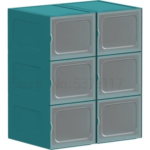 Shoe box storage box transparent net red shoes free installation of household car shoe artifact plastic dust-proof shoe cabinet