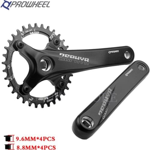 PROWHEEL Mtb Crankset Square Connecting Rods System Crank Arms for Bicycle 170 175 Bcd Crown 104 Bike Spare Parts Accessories