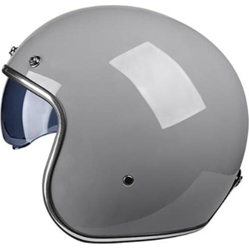 DOT Approved Inner Visor Vintage Motorcycle Helmet Retro Scooter Jet Open Face Helmet Motorbike Riding Capacete Moto